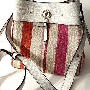 Kate Spade Striped Bucket Bag